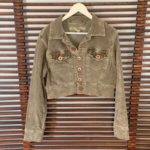 Z. Cavaricci Olive Cropped Jacket